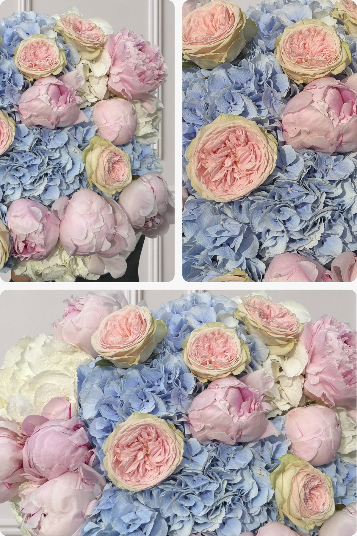Azure Romance - Hydrangeas, Peonies & Roses Bouquet
