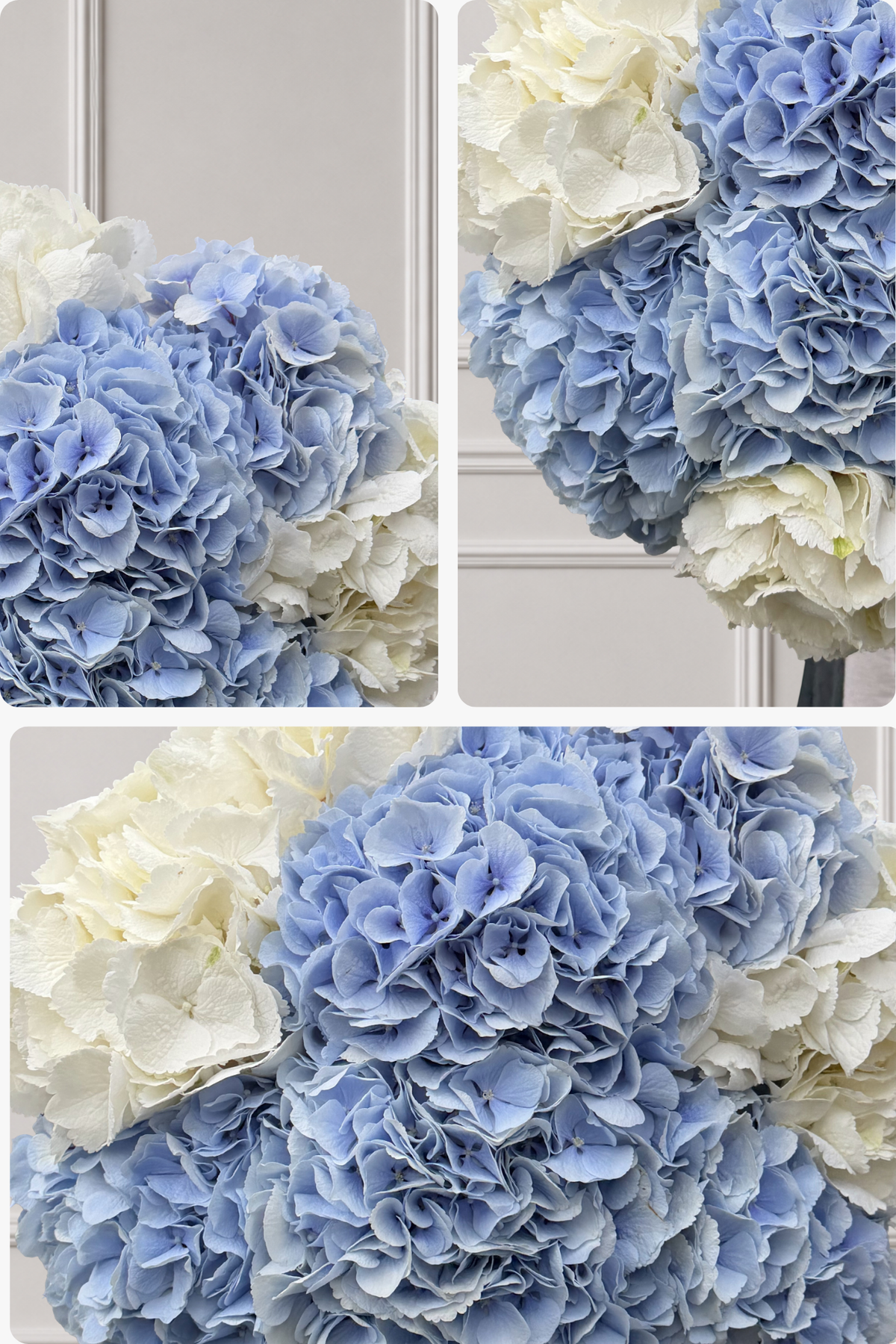 Serenity Cloud - White and Blue Hydrangeas Bouquet