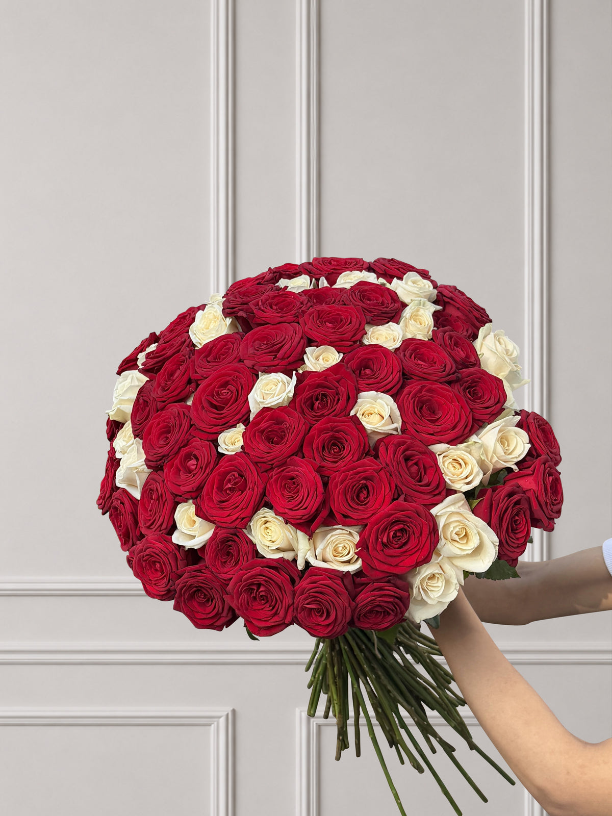 Eternal Love - White & Red Roses bouquet