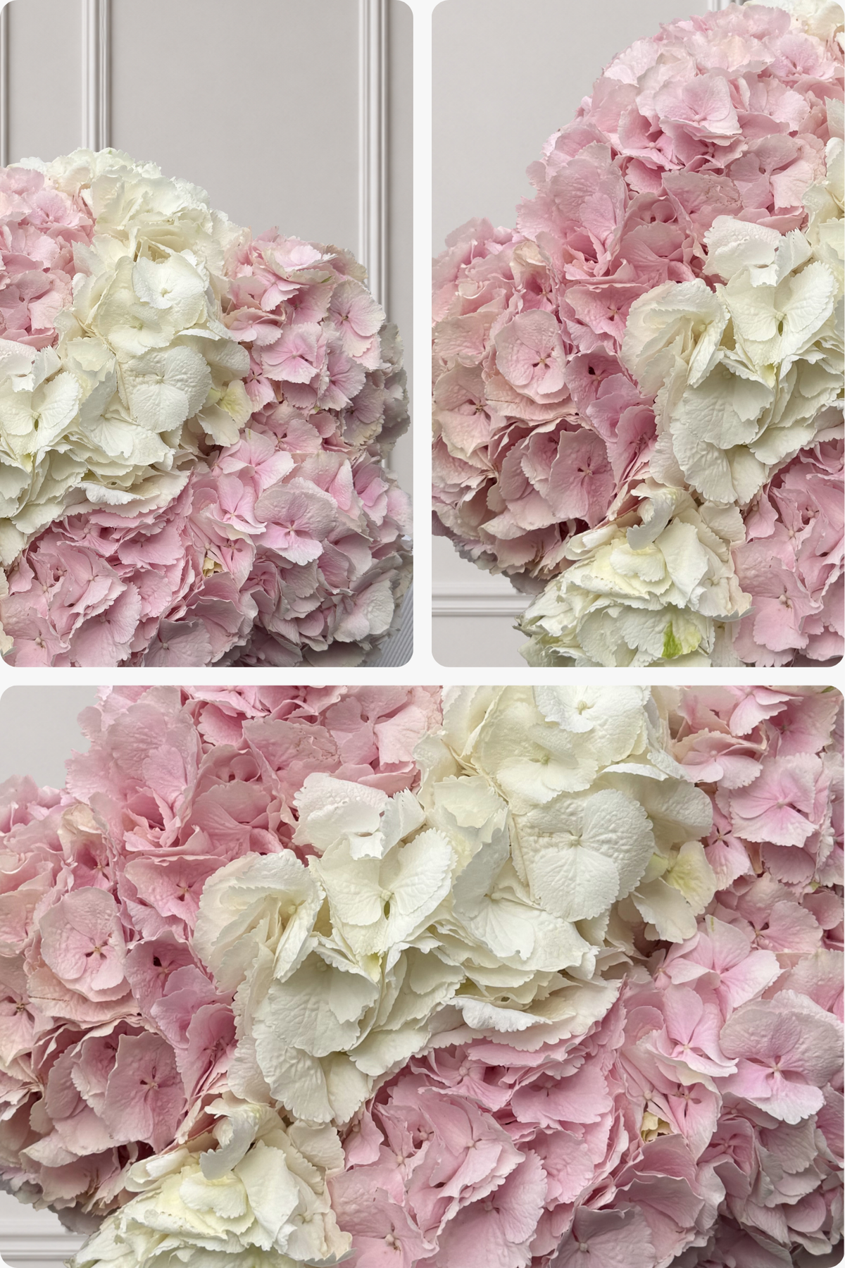 Cloud Blush - White and Pink Hydrangeas Bouquet
