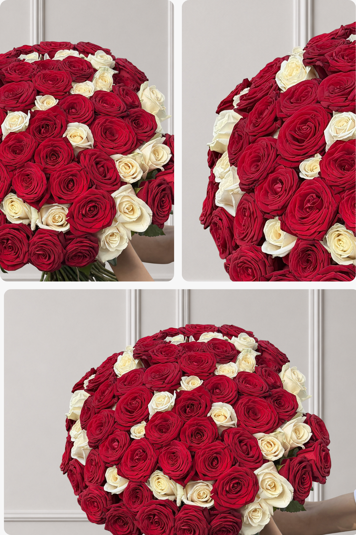 Eternal Love - White & Red Roses bouquet